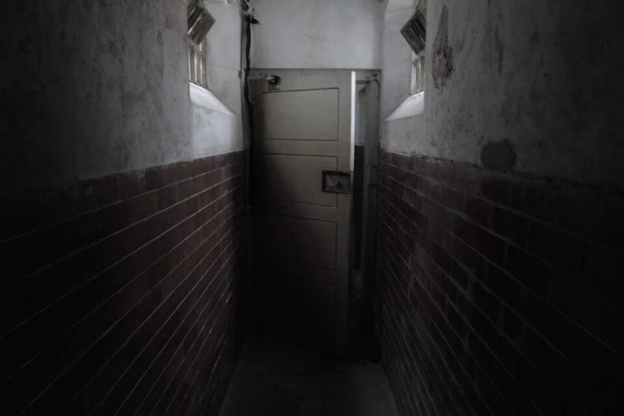 Old Nick Theatre partially open door