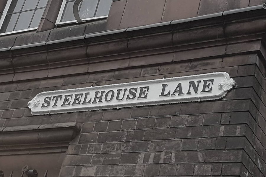 Steelhouse Lane signage