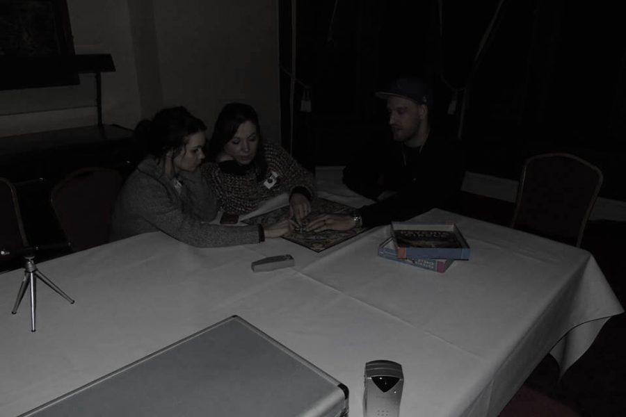 Walton Hall people using ouija board